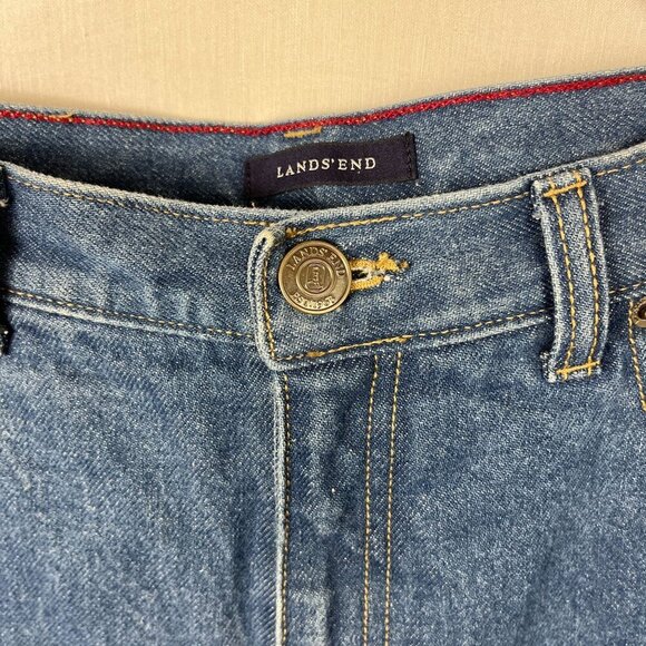 Lands End High Waist Flannel Lined Mom Jeans Womens 31x33 Cottage 90s No Stretch - Picture 6 of 15